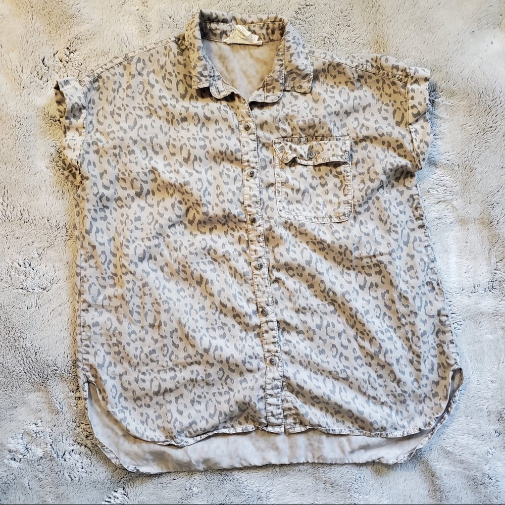 Leopard Print Button Up